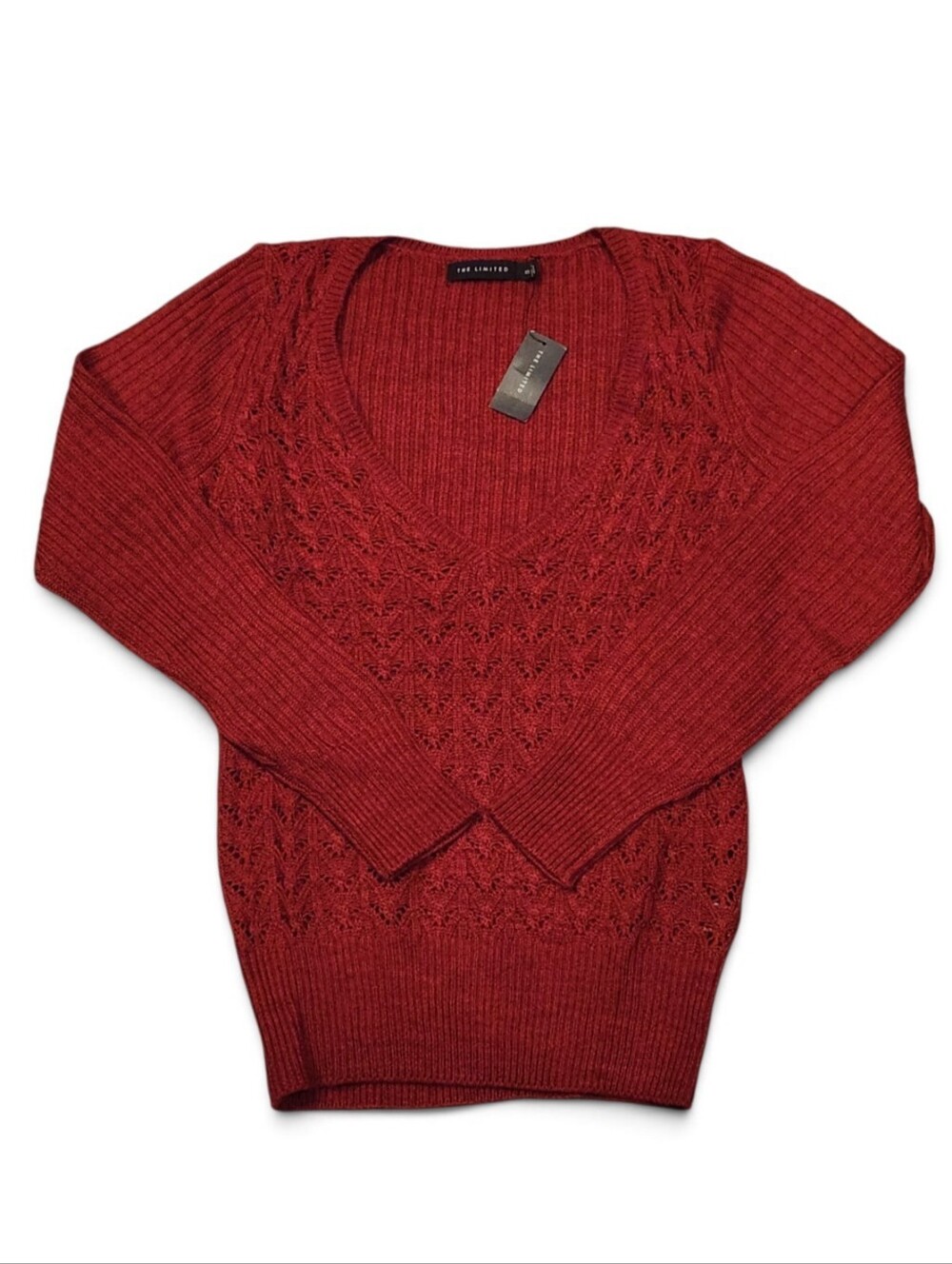 Women's NWT The Limited V-neck Knit Sweater Size XS